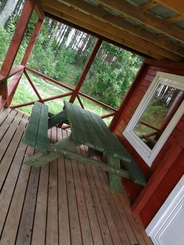 Фото номера Четырехместный номер с террасой Кемпинги Lazdininku poilsiaviete (Camping) г. Darbėnai 13