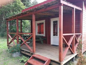 Фото номера Четырехместный номер с террасой Кемпинги Lazdininku poilsiaviete (Camping) г. Darbėnai 15