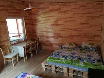 Фото номера Четырехместный номер с террасой Кемпинги Lazdininku poilsiaviete (Camping) г. Darbėnai 17
