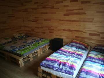 Фото номера Четырехместный номер с террасой Кемпинги Lazdininku poilsiaviete (Camping) г. Darbėnai 18