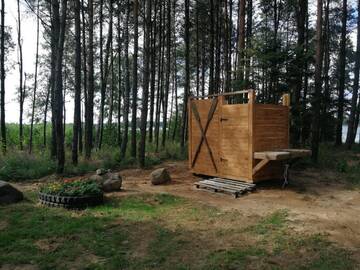 Фото номера Четырехместный номер с террасой Кемпинги Lazdininku poilsiaviete (Camping) г. Darbėnai 26